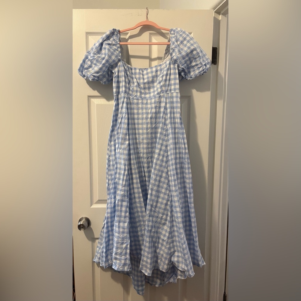 Hill House Matilda Dress – Blue Check (Gently Used)